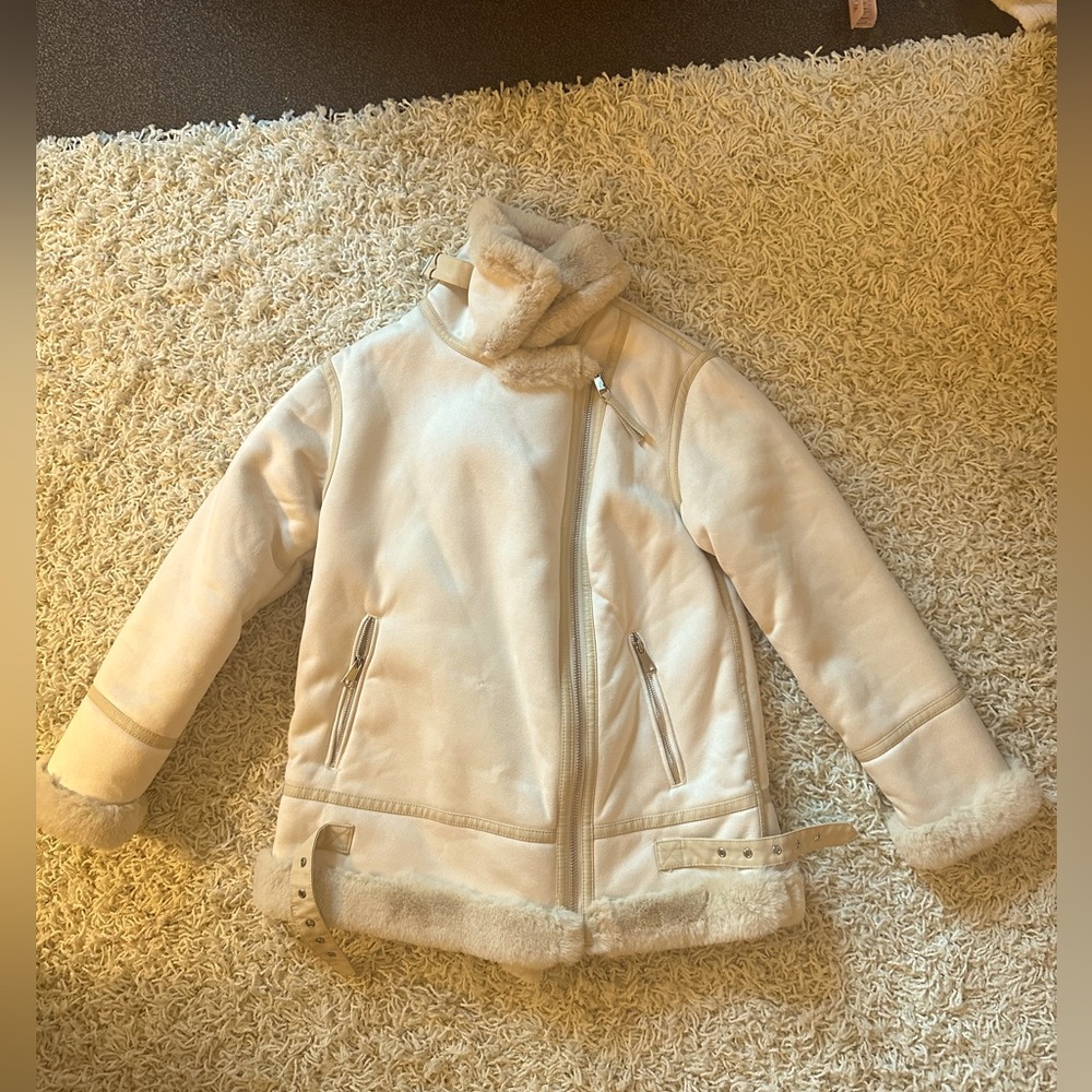 Zara beige Sherpa Jacket
